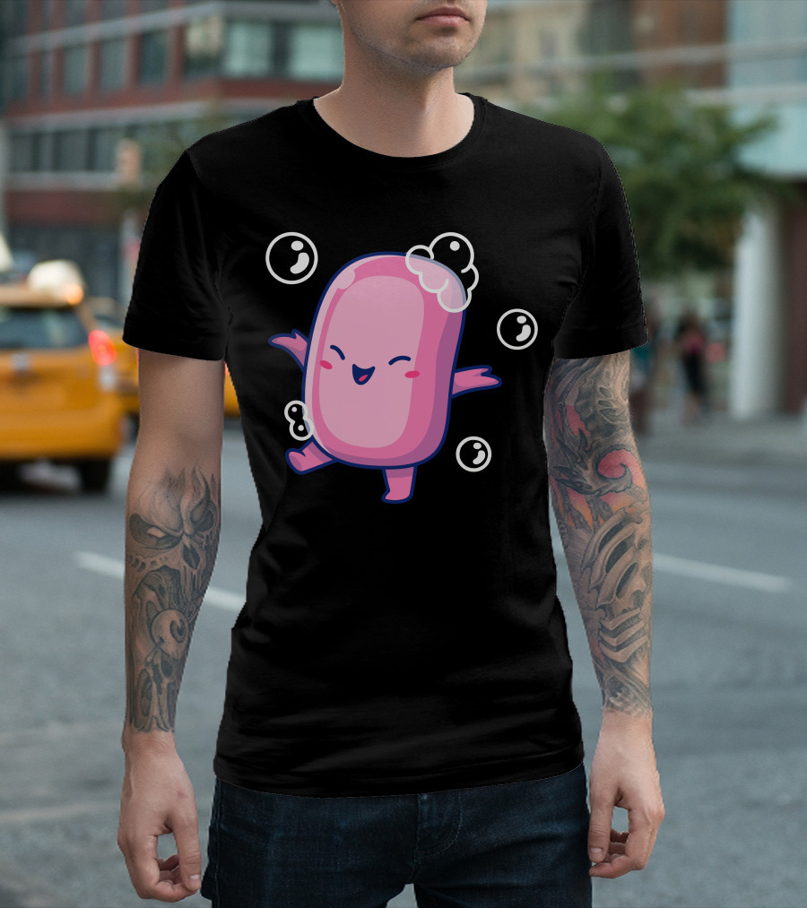 Cute Dancing Soap Bar Bubbles T-Shirt