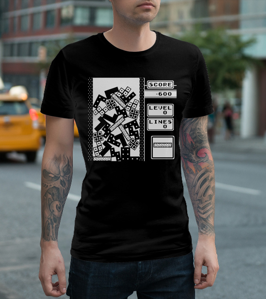Score -600 Level 0 Lines 0 Disaster T-Shirt