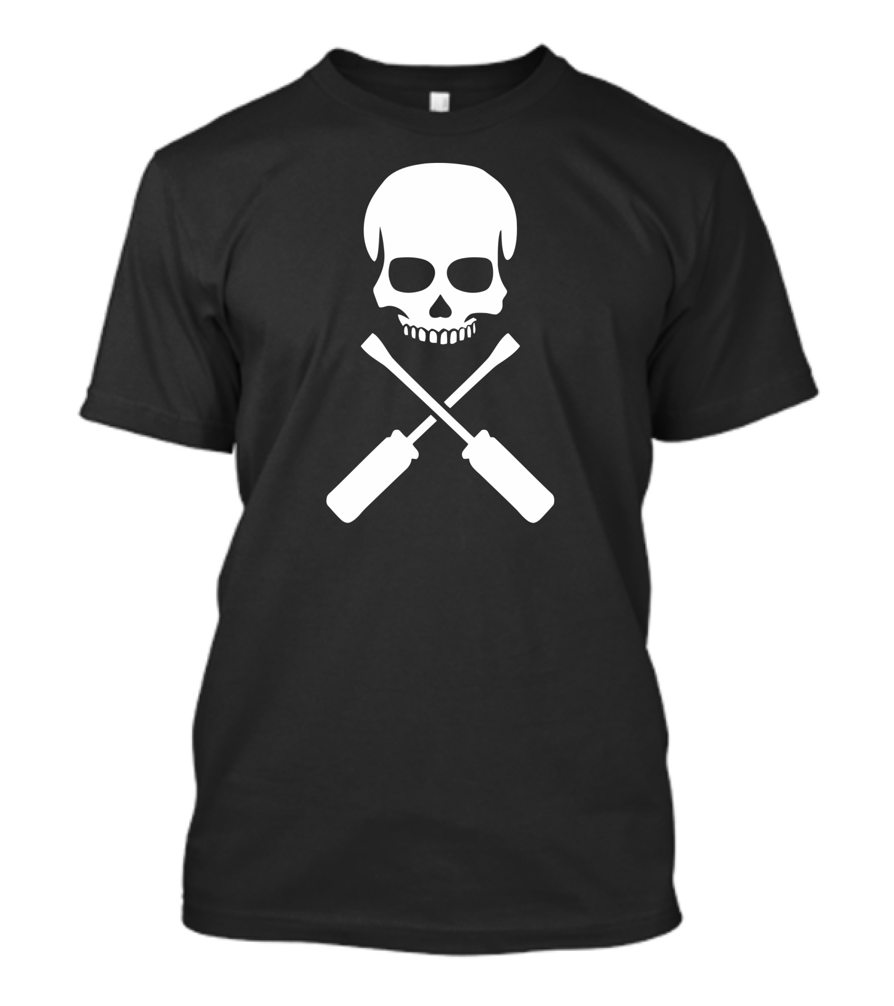 Electrician Skull Crossed Screwdrivers T-Shirt