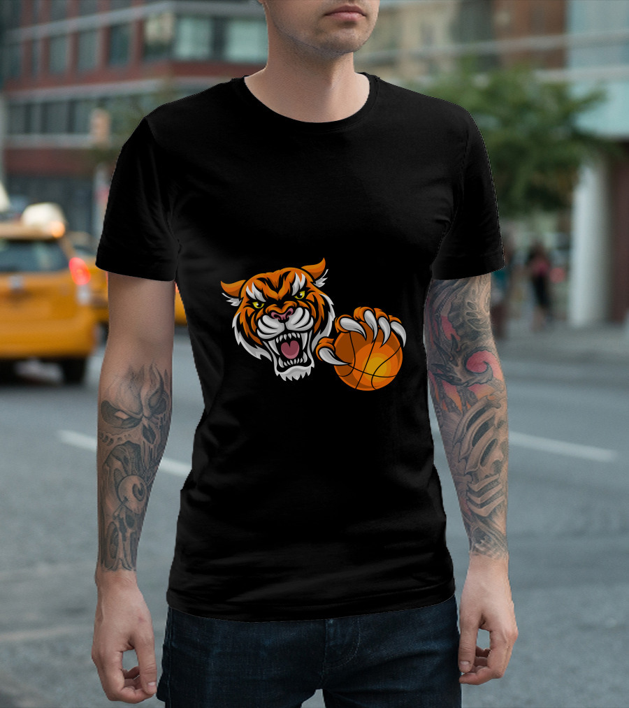 FREE JOE EXOTIC Tiger with Basketball T-Shirt