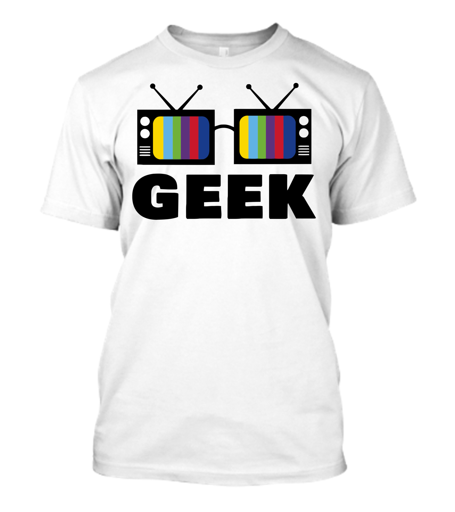 Geek Retro Television Glasses T-Shirt