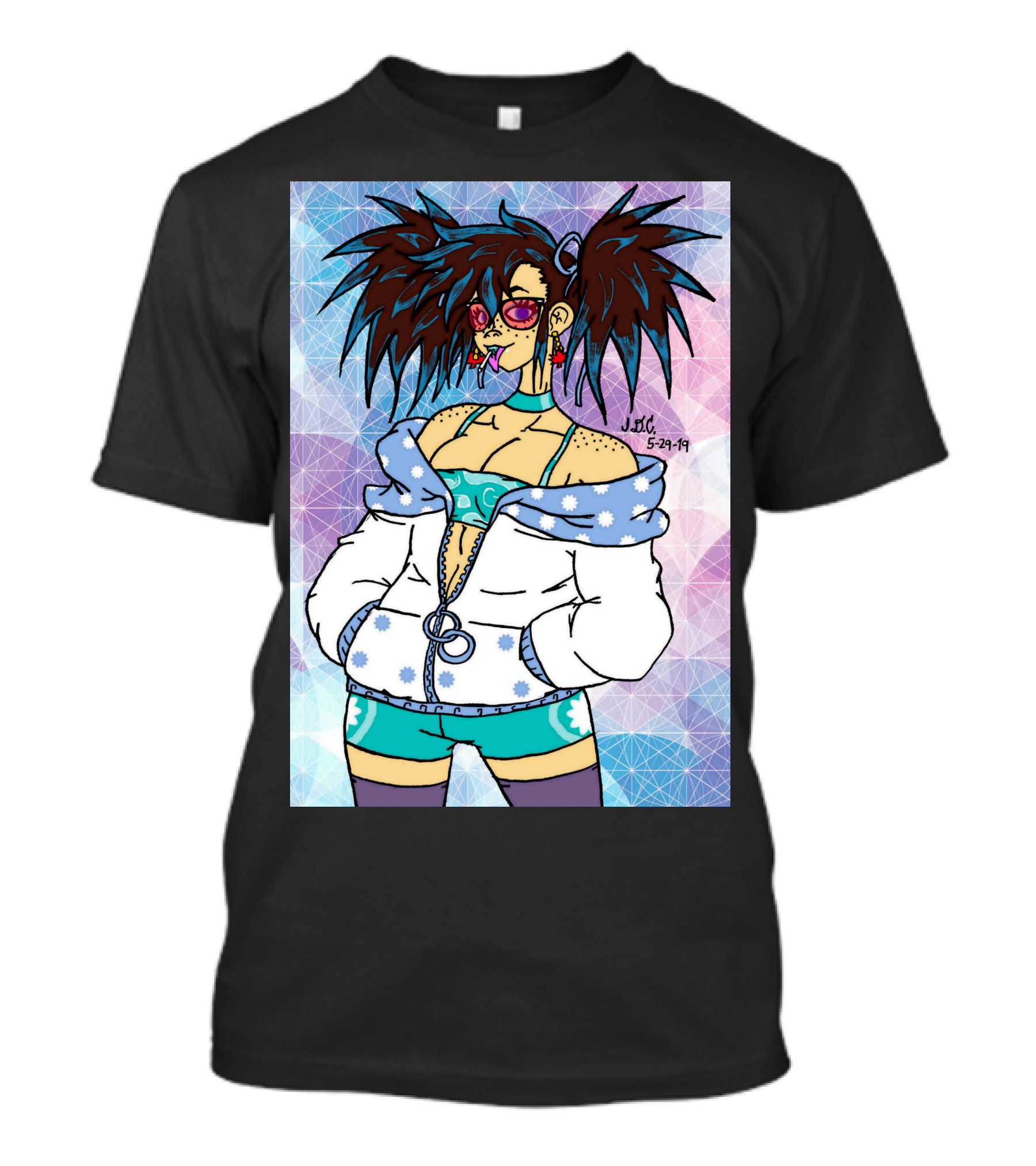 Gyaru Ren J.DC 5.29.19 Retro Anime Style Bright Fashion T-Shirt