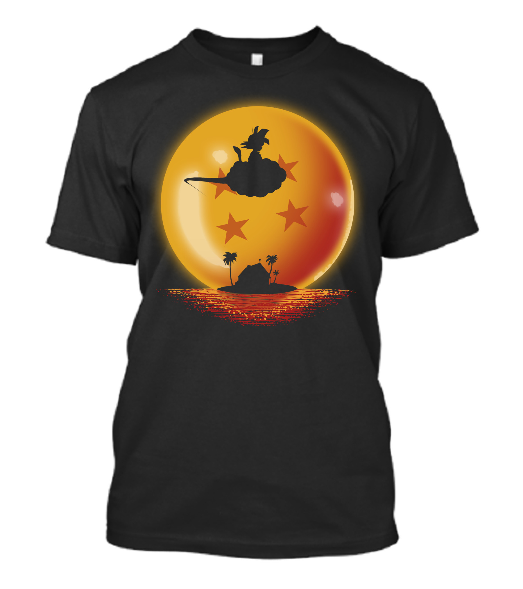 Hero On Sunset Flying Nimbus Kame Island Dragon Ball T-Shirt