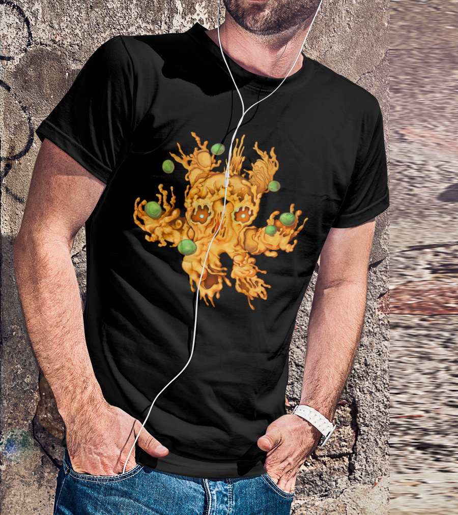 M Is For Macreepy Mac And Cheese Monster With Green Eyes T-Shirt
