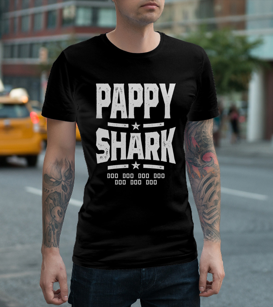 Pappy Shark Doo Doo Doo Doo Mens Vintage Family T-Shirt