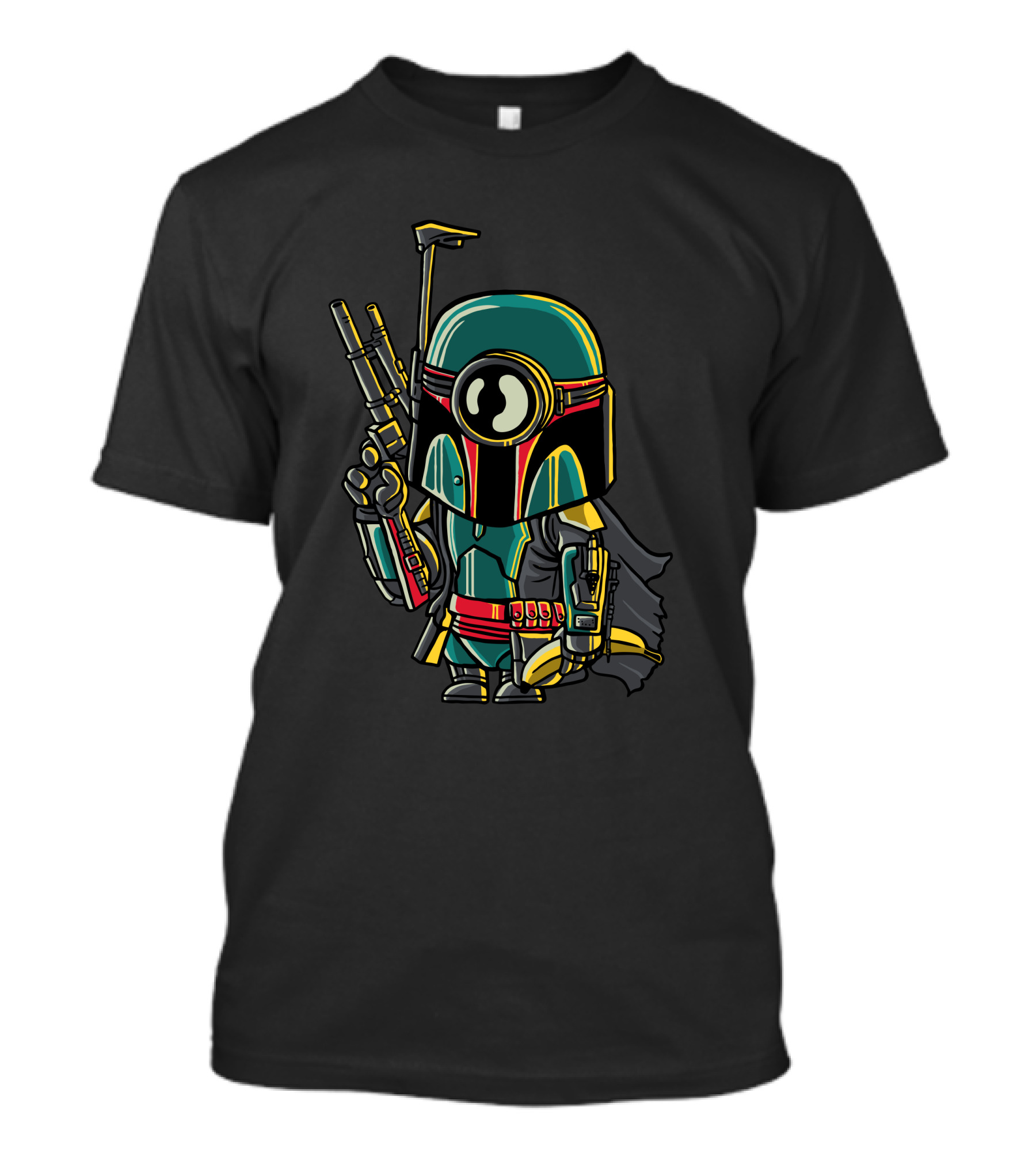 Minion Boba Fett Character Crossover Iconic Helmet Armor T-Shirt