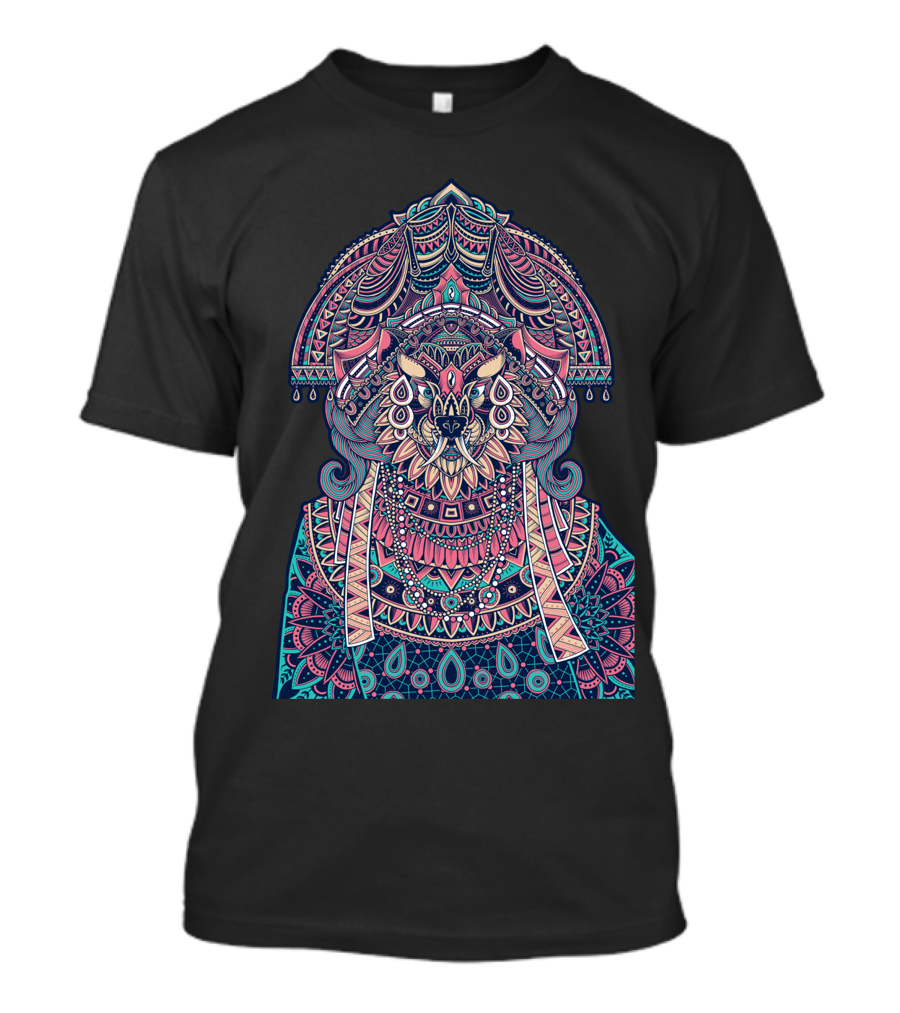 Queen Of Solitude Mandala Lion Majesty T-Shirt