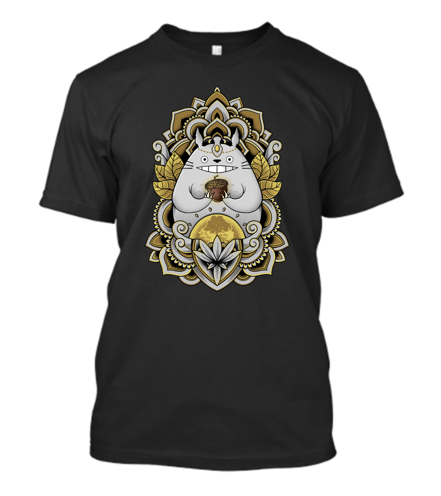 Totoro Spirit Of The Forest Mandala Acorn T-Shirt