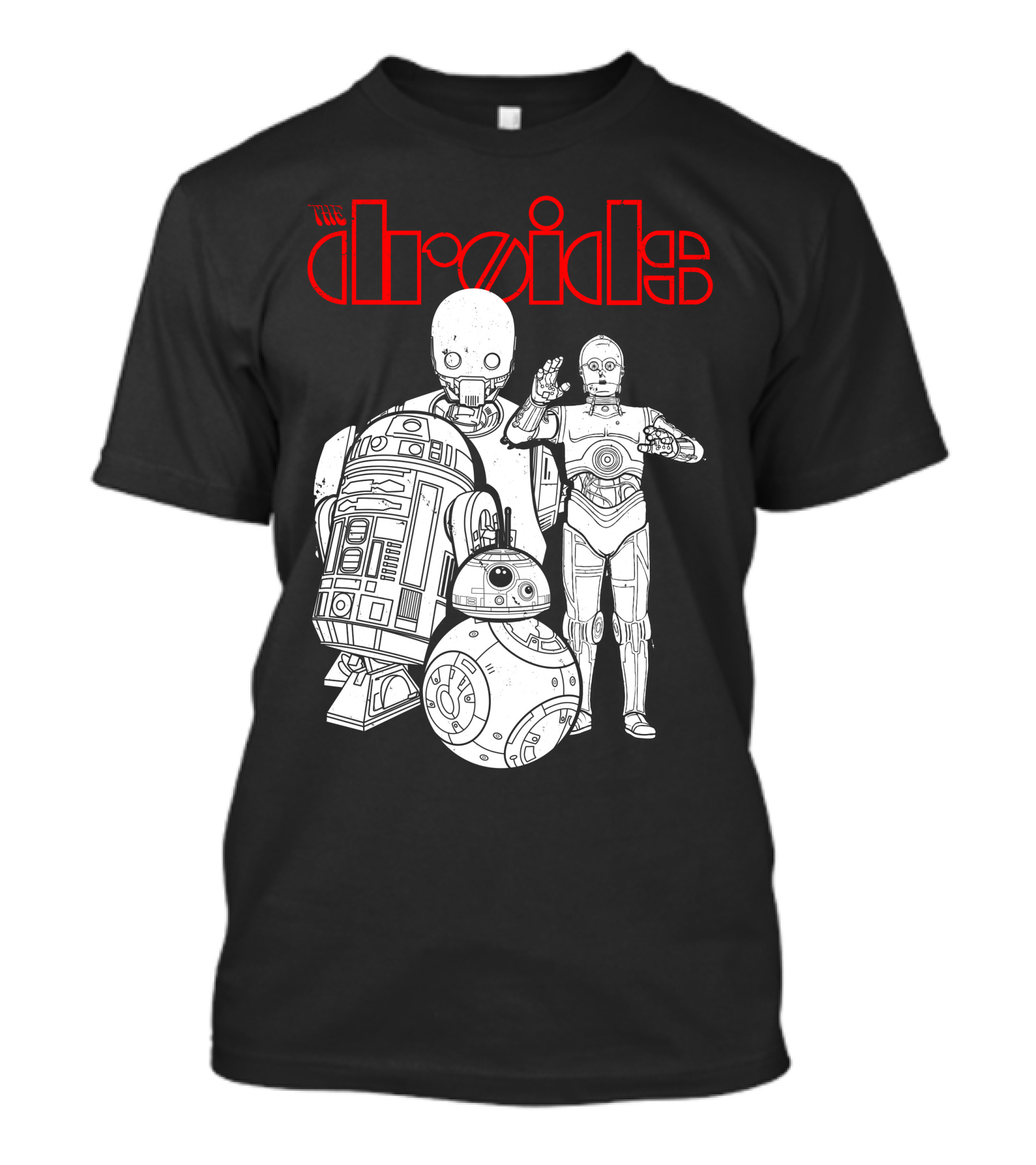 The Droids R2-D2 BB-8 C-3PO K-2SO Star Wars Characters T-Shirt