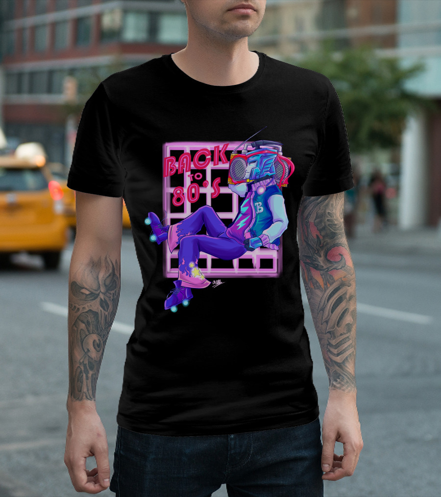 Blurr Transformers Back To 80s Retro Roller Skates T-Shirt