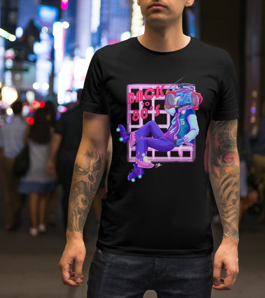 Blurr Transformers Back To 80s Retro Roller Skates T-Shirt