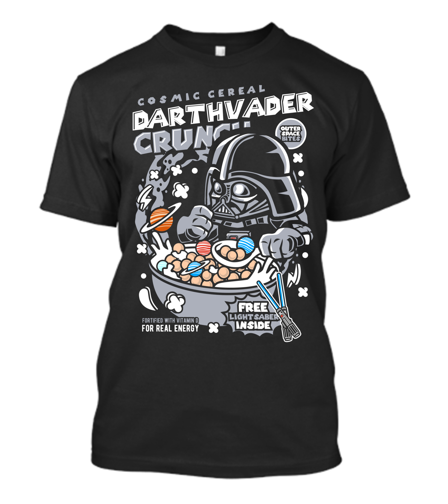Cosmic Cereal Darth Vader Crunch Free Lightsaber Inside Outer Space Bites T-Shirt