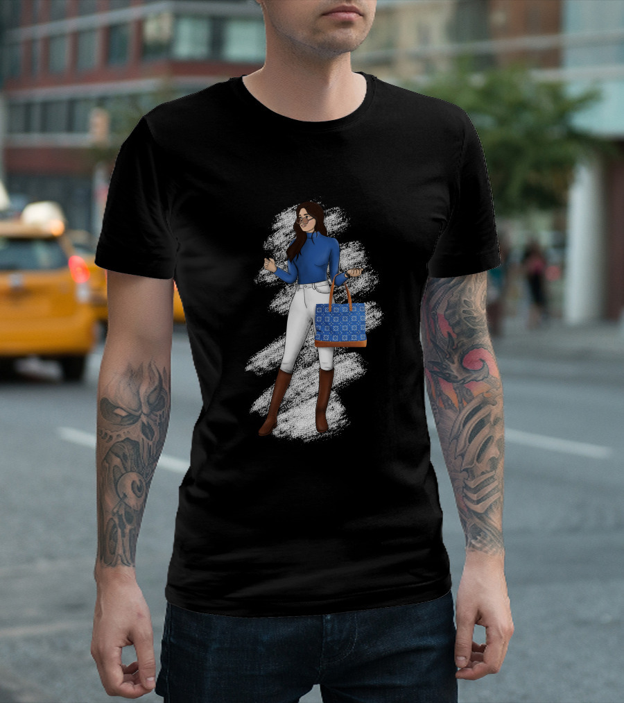 Wear Yourself Confidently with Stylish Blue and White Fashion T-Shirt