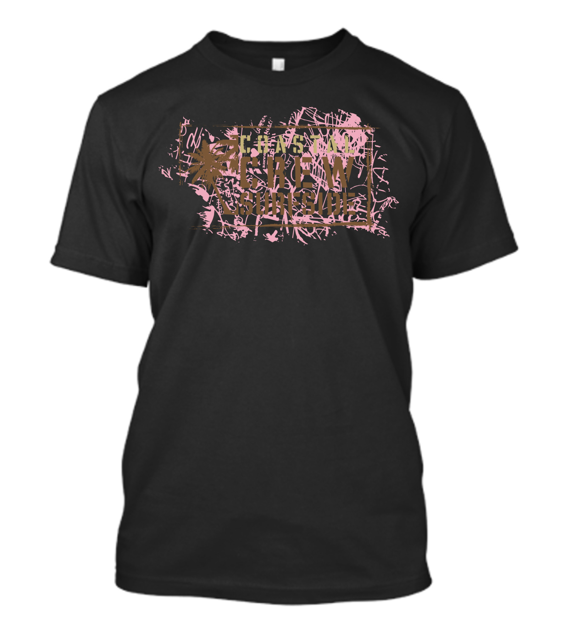 Coastal Crew Surfside Palm Grunge Tropical T-Shirt