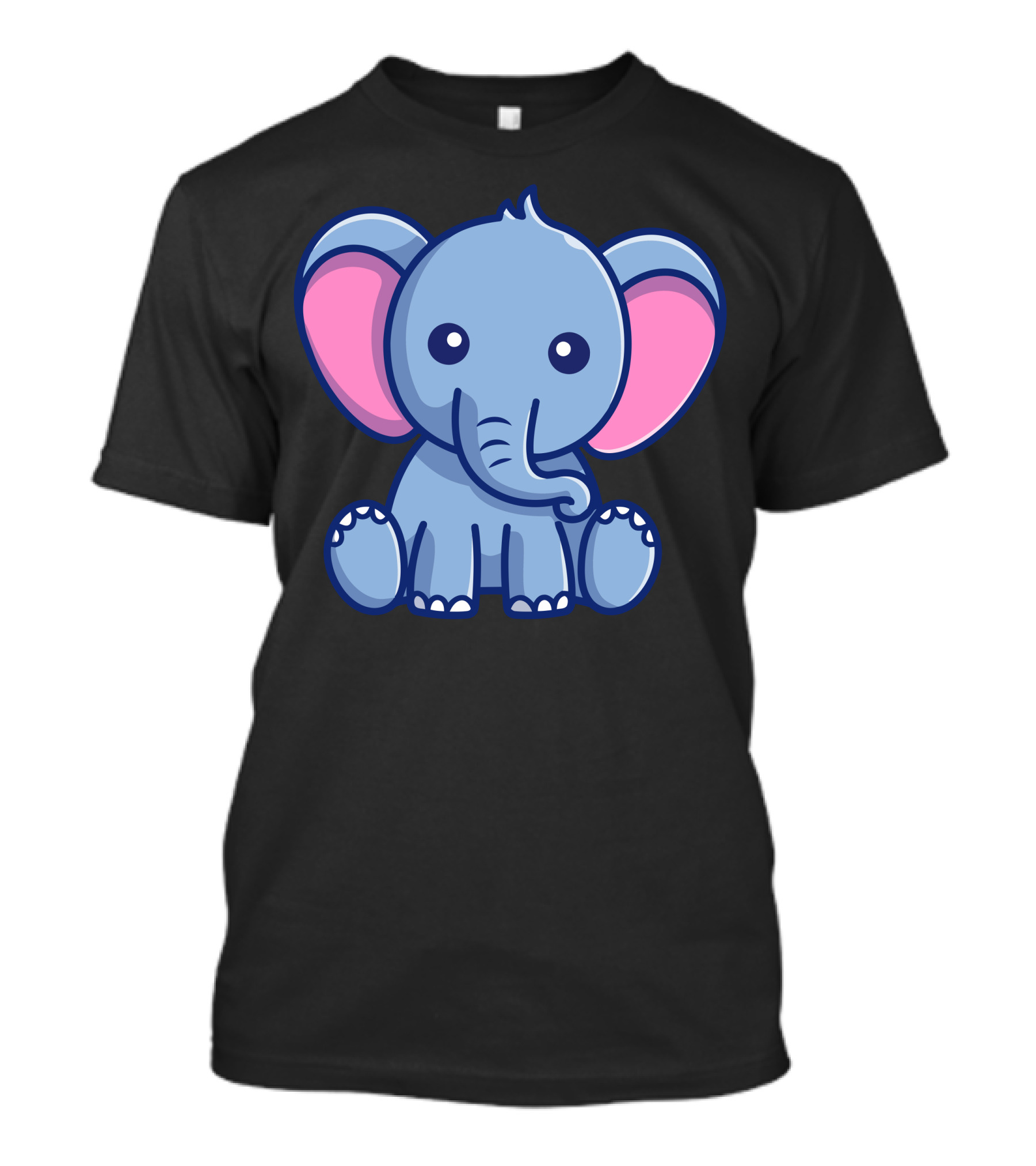 Cute Elephant Sitting Cartoon T-Shirt