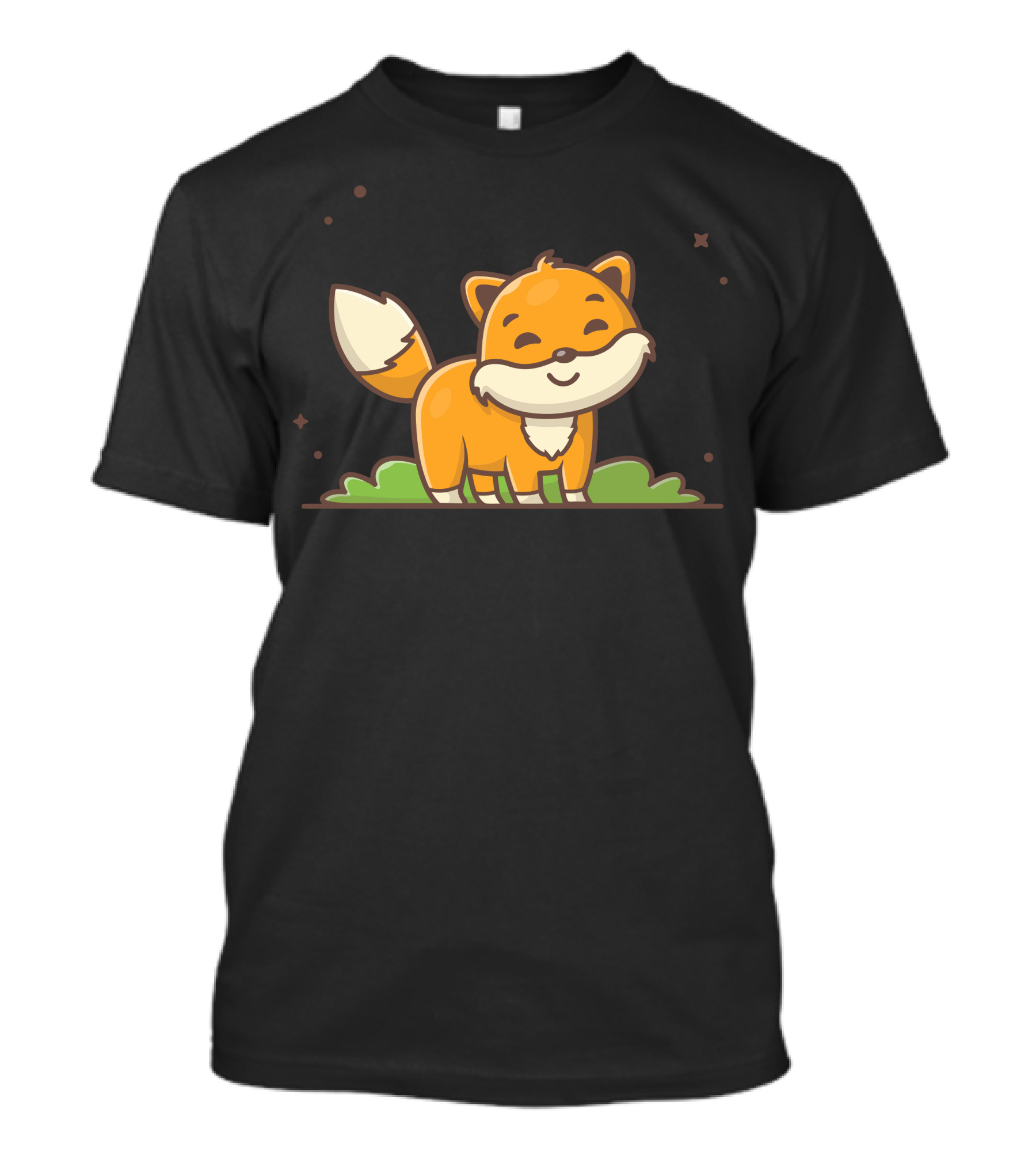 Cute Fox Forest Scene Playful Animal T-Shirt