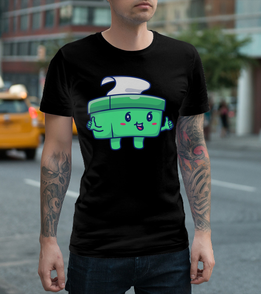 Cute Tissue Box Happy Face Thumbs Up T-Shirt