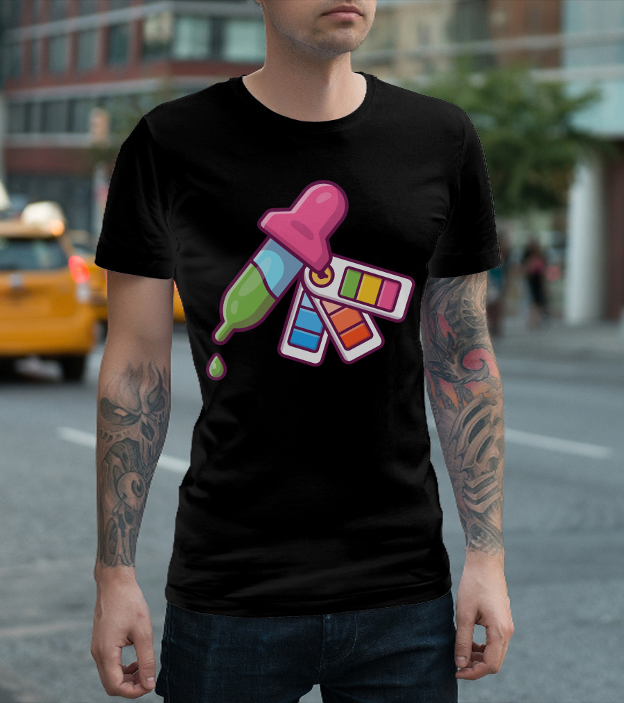 Dropper and Vibrant Color Palette Combination T-Shirt