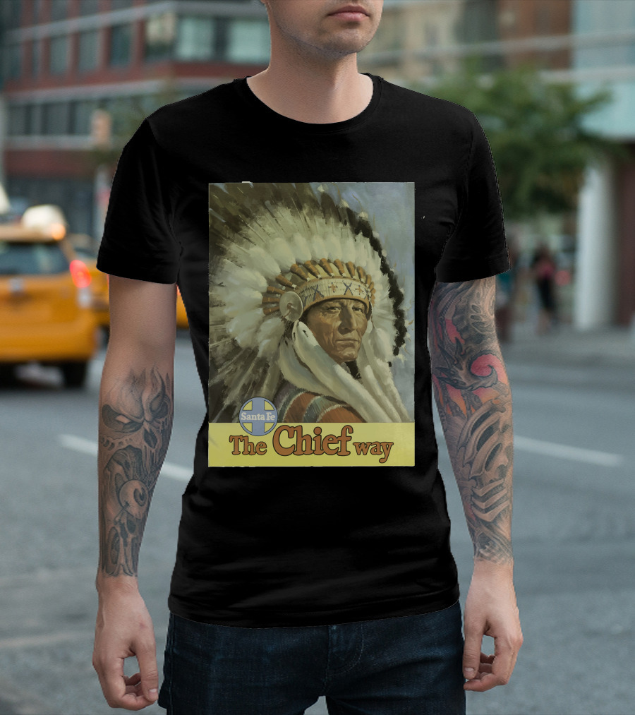 Santa Fe The Chief Way Native American Headdress T-Shirt