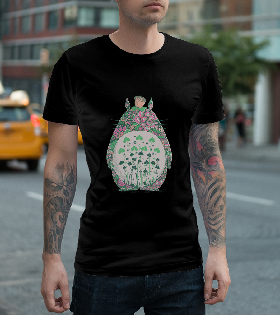 Unexpected Encounter Floral Totoro T-Shirt