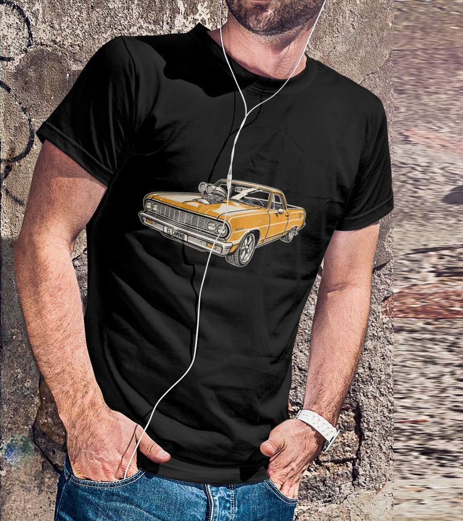 1964 El Camino Blown Street Machine Classic American Muscle Car T-Shirt