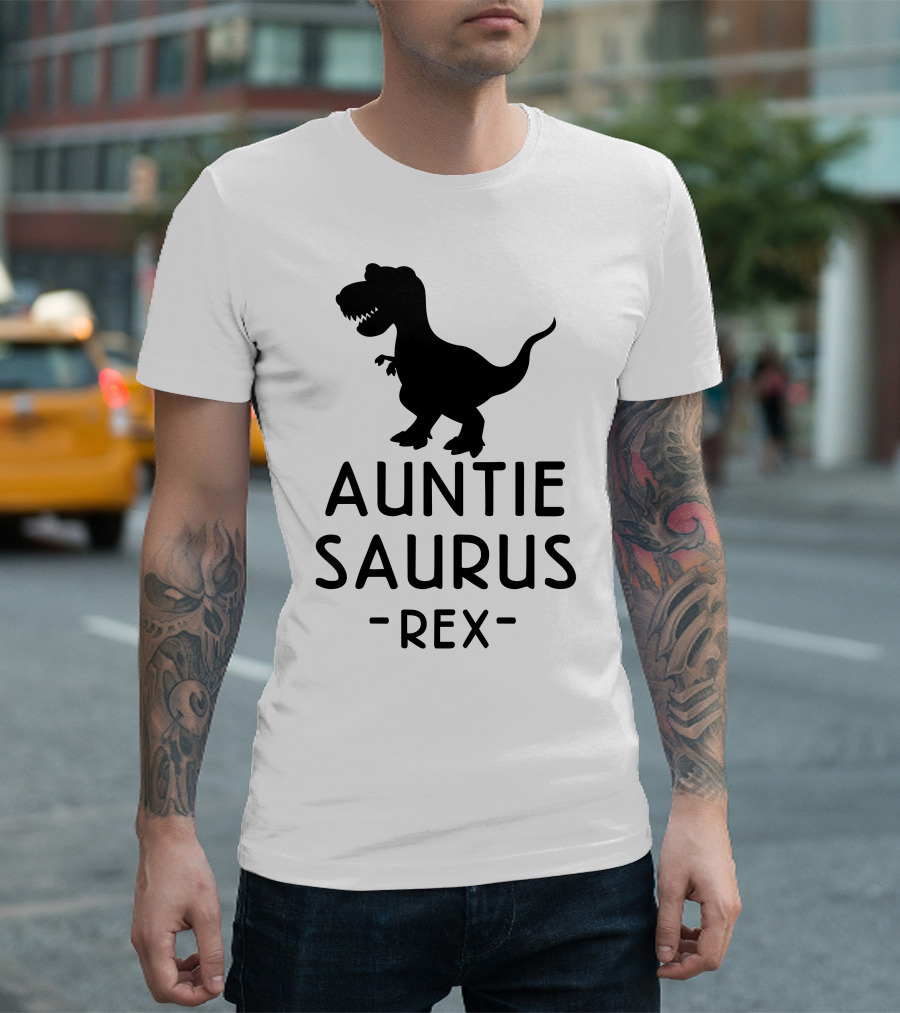 Auntie Saurus Rex Dinosaur T-Shirt