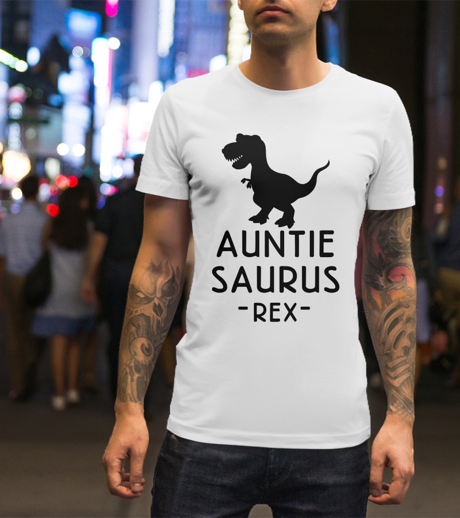 Auntie Saurus Rex Dinosaur T-Shirt