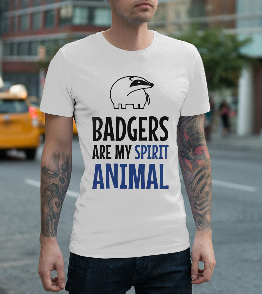 Badgers Are My Spirit Animal Badger T-Shirt
