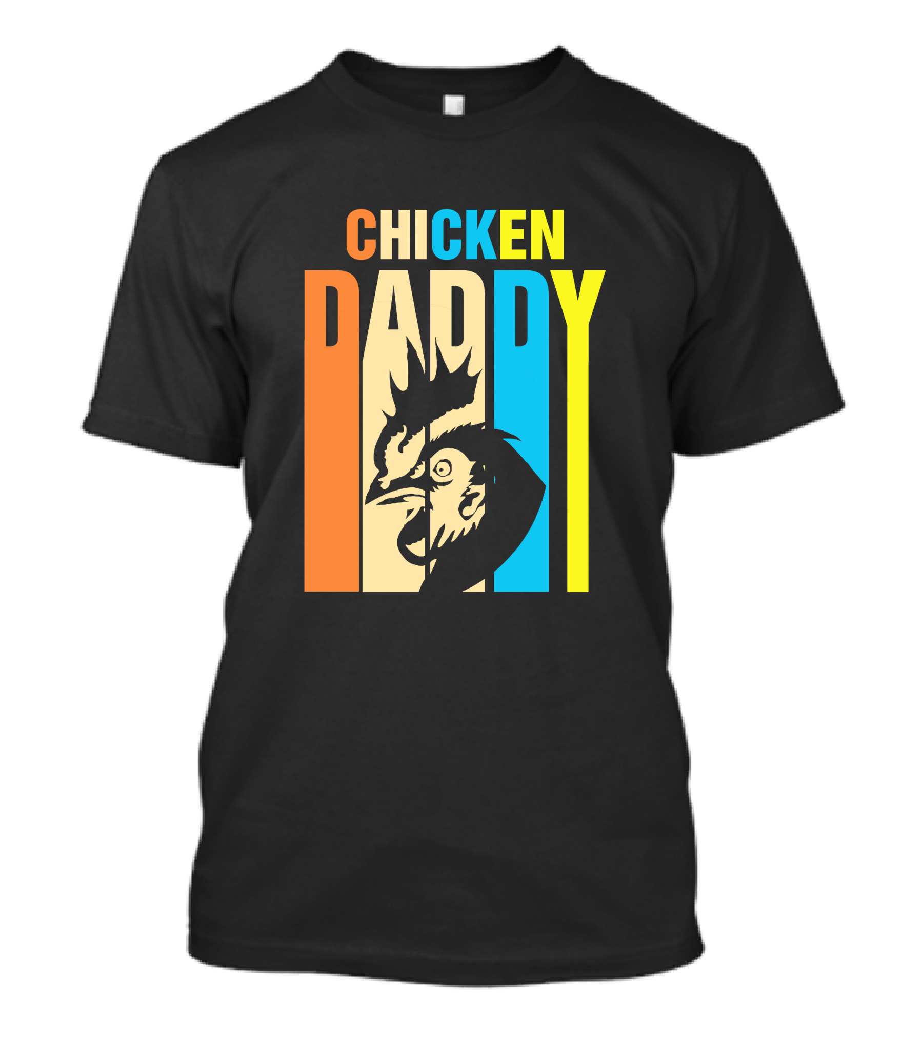 CHICKEN DADDY VINTAGE RETRO COLORFUL ROOSTER FATHER T-Shirt