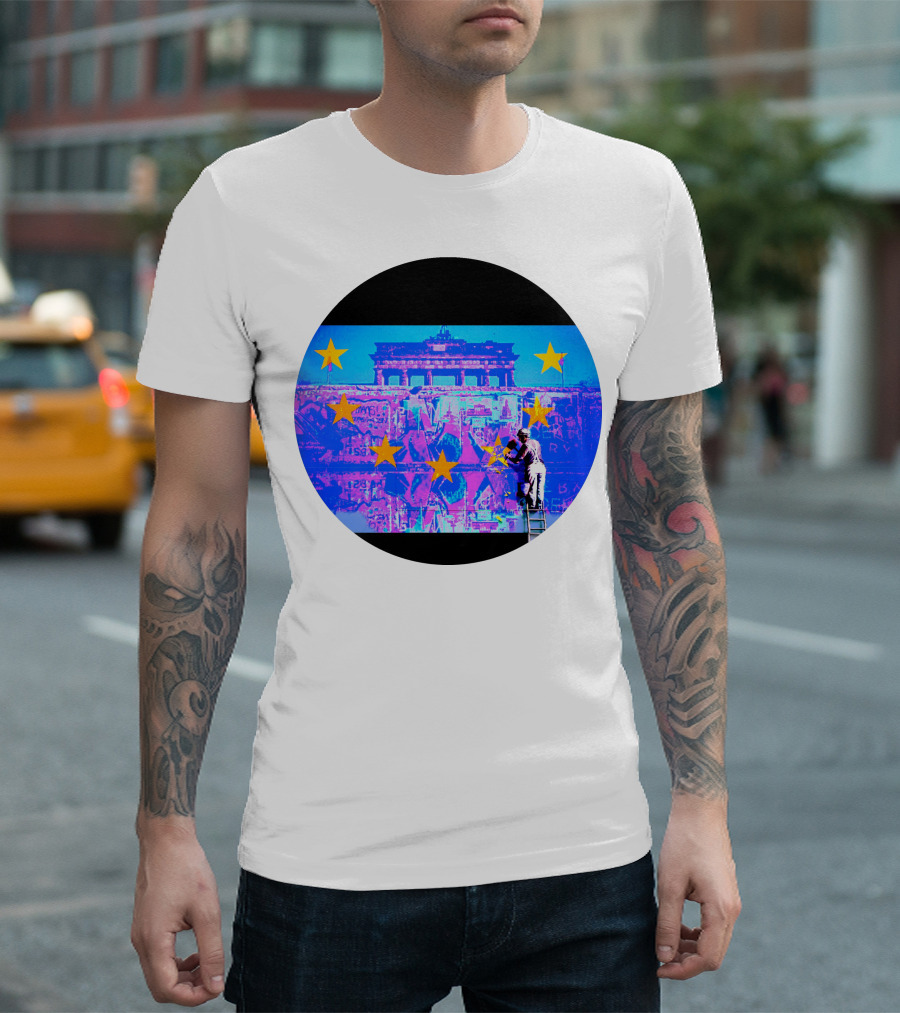 Eurobond Berlin Wall Pop Art with European Stars T-Shirt