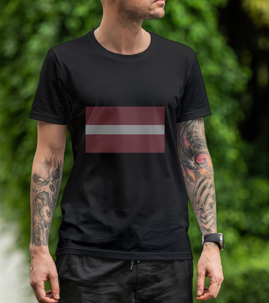 Flag Of Latvia Striped T-Shirt
