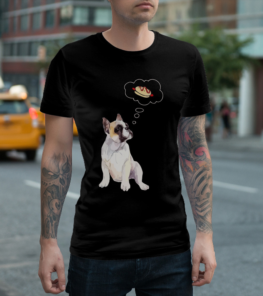 Bulldog Dreaming Of A Hot Dog T-Shirt