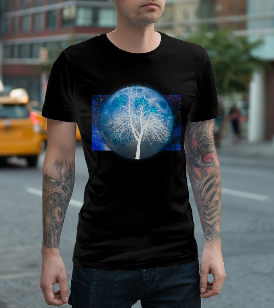 Galaxy Tree Celestial Nightscape T-Shirt