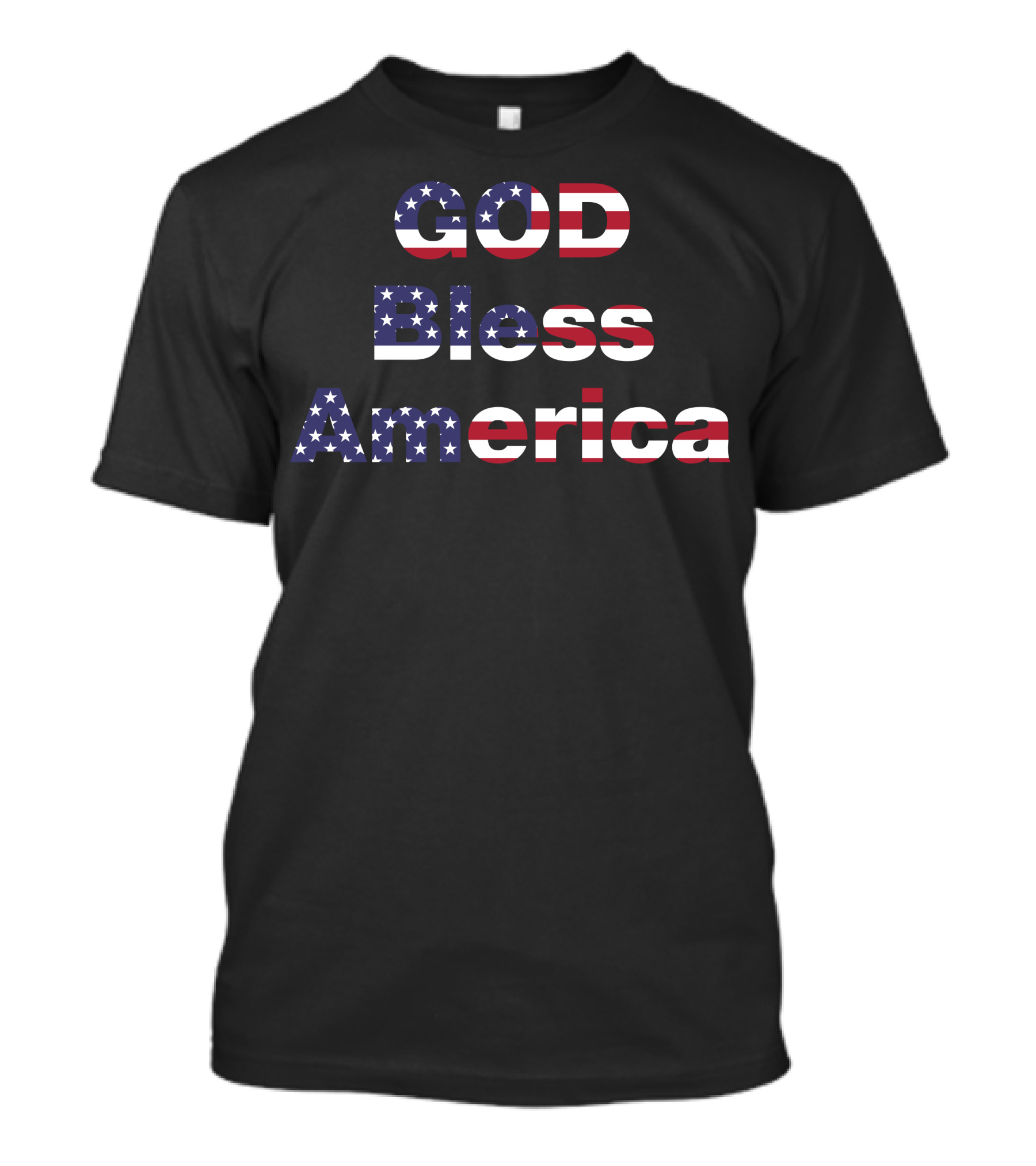 GOD Bless America Stars And Stripes USA Flag Colors T-Shirt