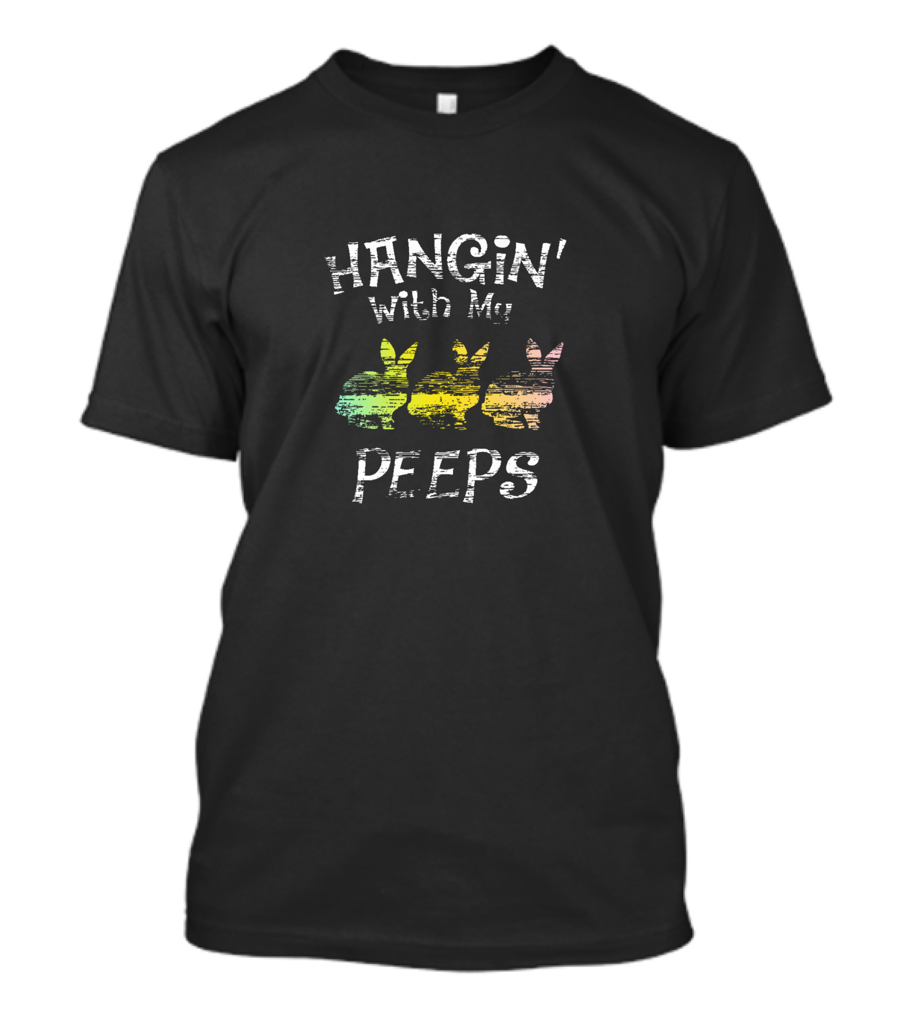HANGIN' With My PEEPS Rainbow Bunny T-Shirt
