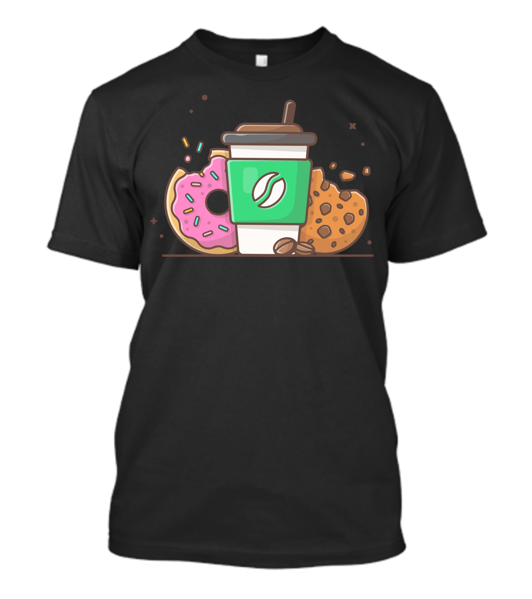 Hot Coffee Donut Cookies Coffee Cup T-Shirt