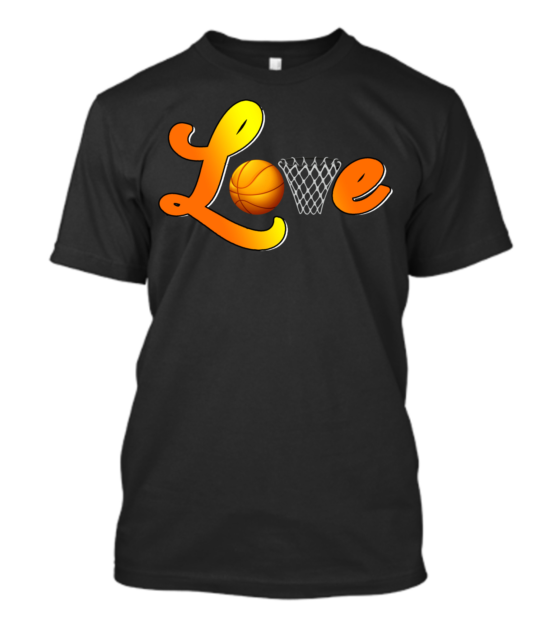 Love Basketball Hoop And Ball T-Shirt