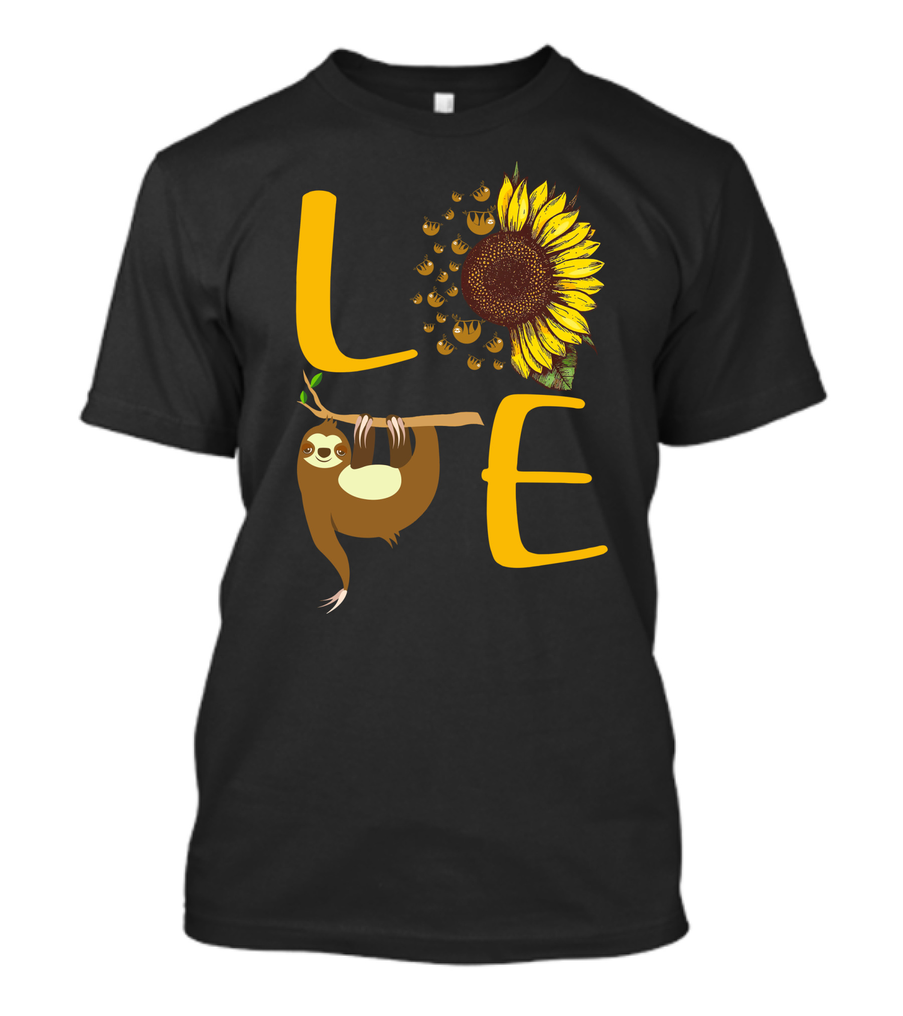 LOVE Sloth Sunflower Bees T-Shirt