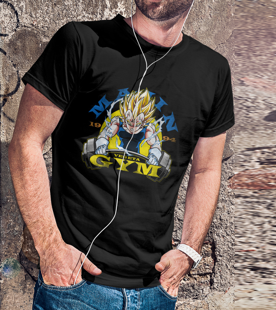 Majin Vegeta Gym 1994 Powerlifting Training T-Shirt