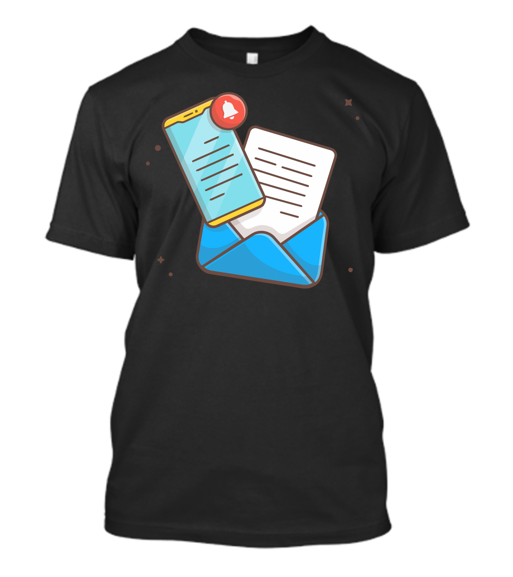 Mobile Mail Message Notification Icon Communication T-Shirt