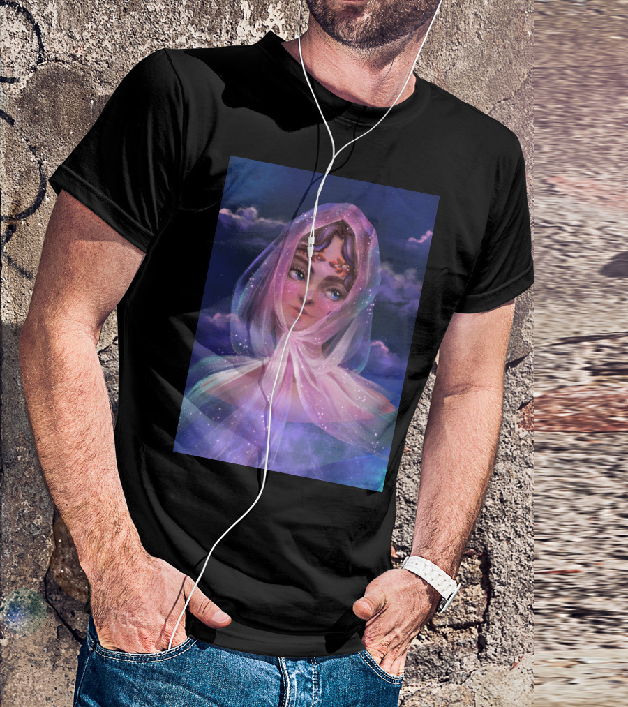 Mother Of Night Enveloped In Celestial Veil T-Shirt