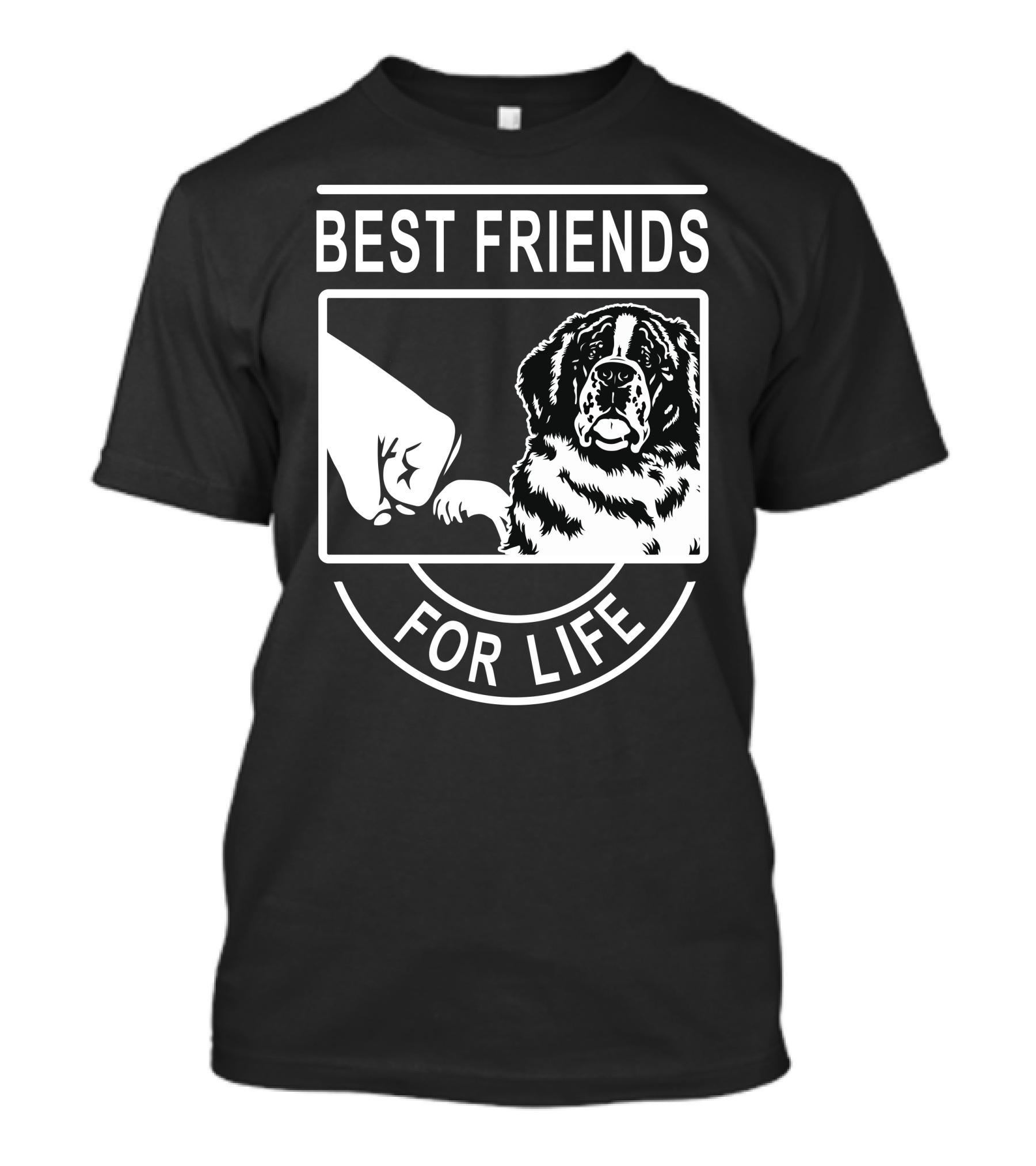 Newfoundland Dog Best Friends Fist Bump For Life T-Shirt