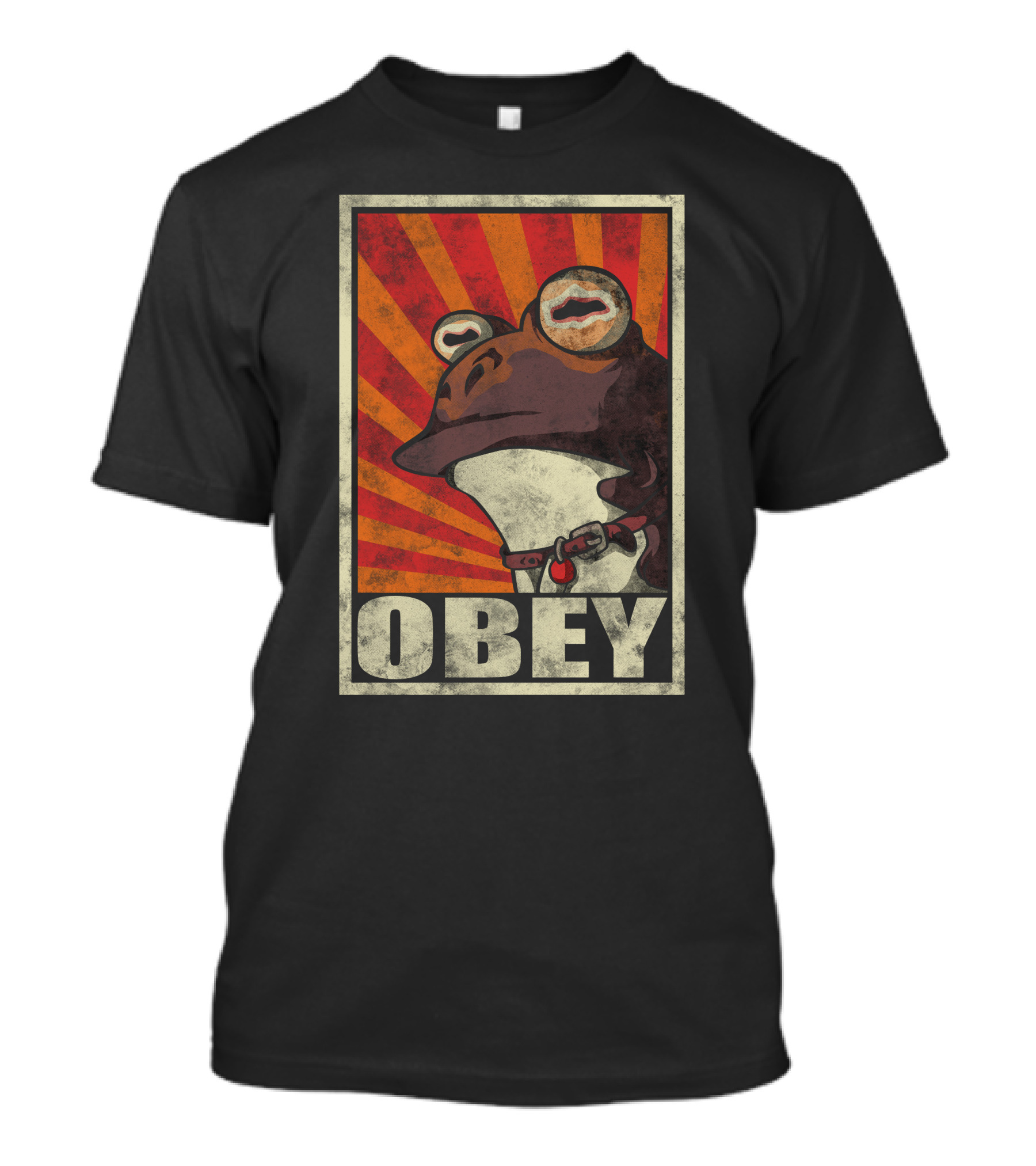 Obey Hypnotoad Futurama Inspired Sunburst T-Shirt