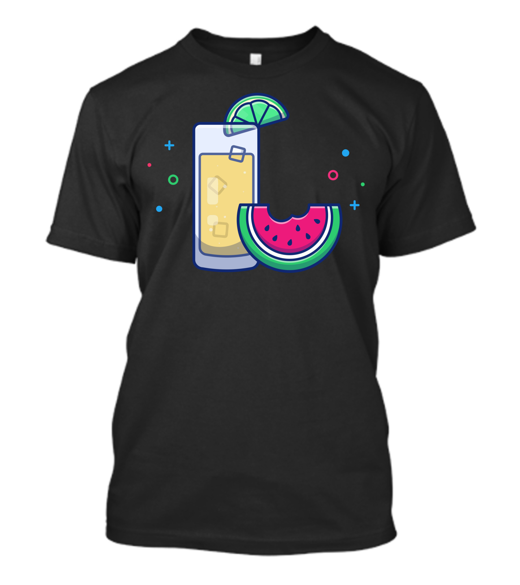 Orange Juice With Watermelon Slice And Lime Garnish T-Shirt