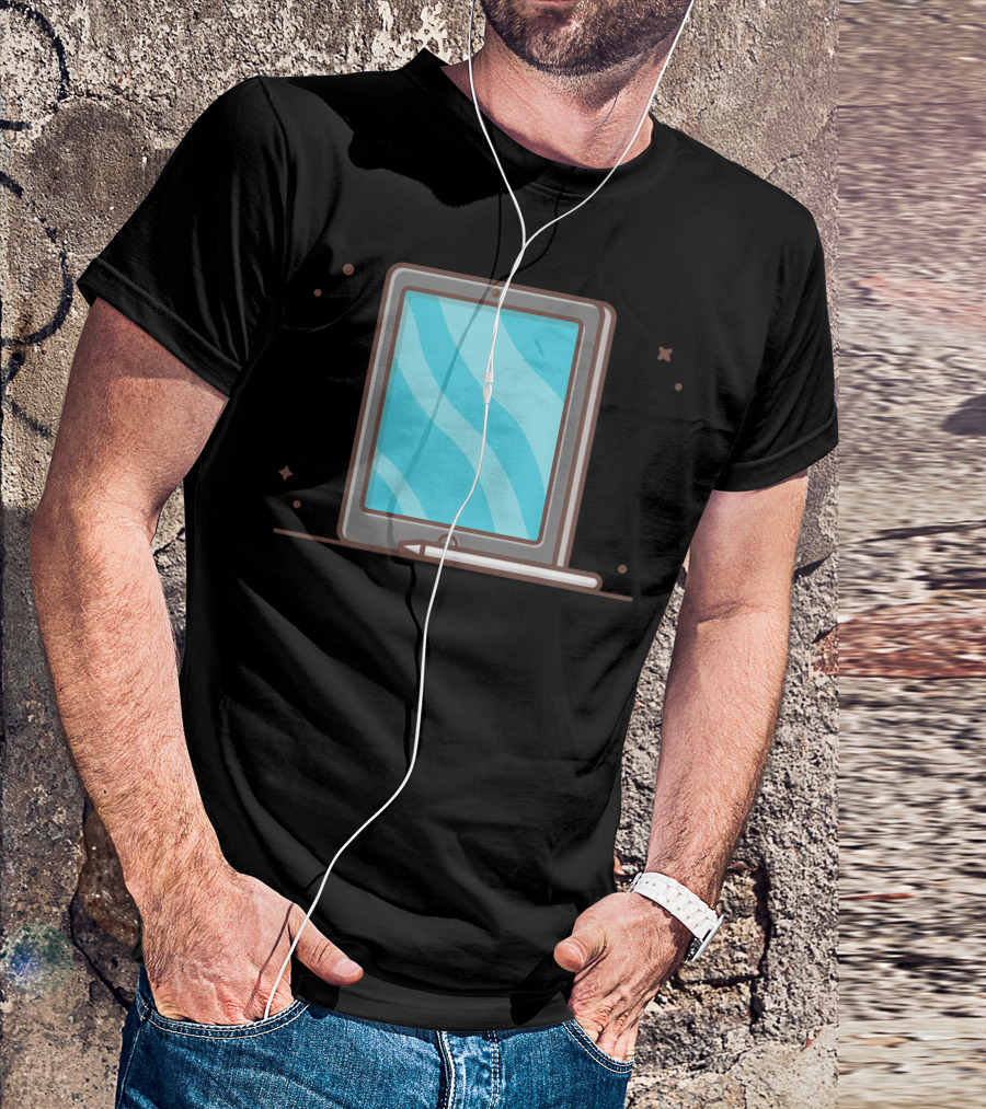 Pen Tablet With Blank Blue Screen And Stylus Iconic T-Shirt
