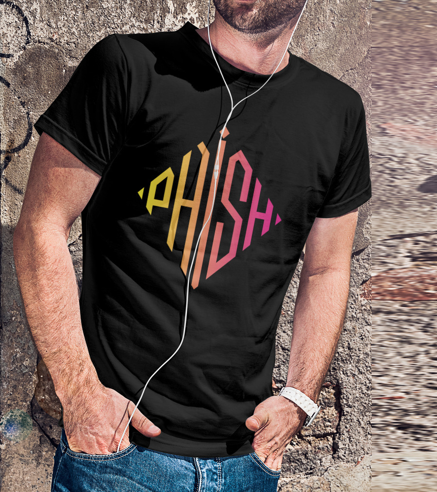 Phish Gradient Logo Pin Back Button T-Shirt