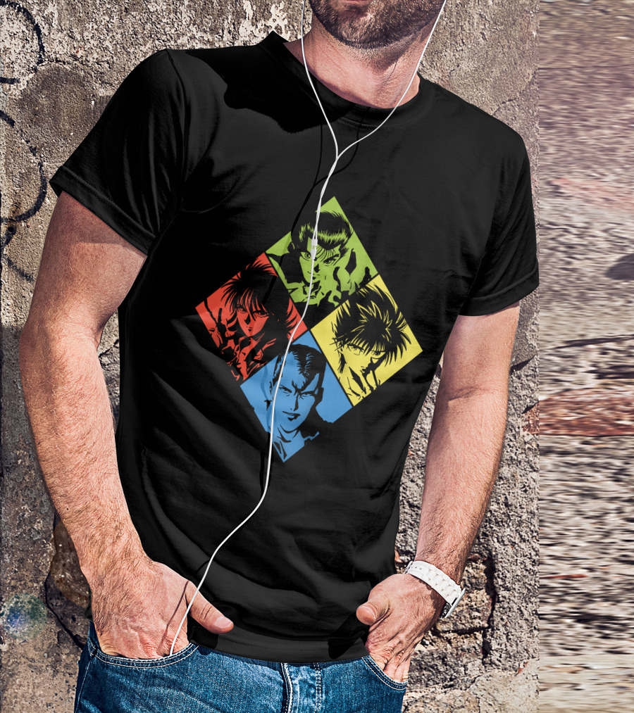 Pop Yu Yu Hakusho Four Character Diamond T-Shirt