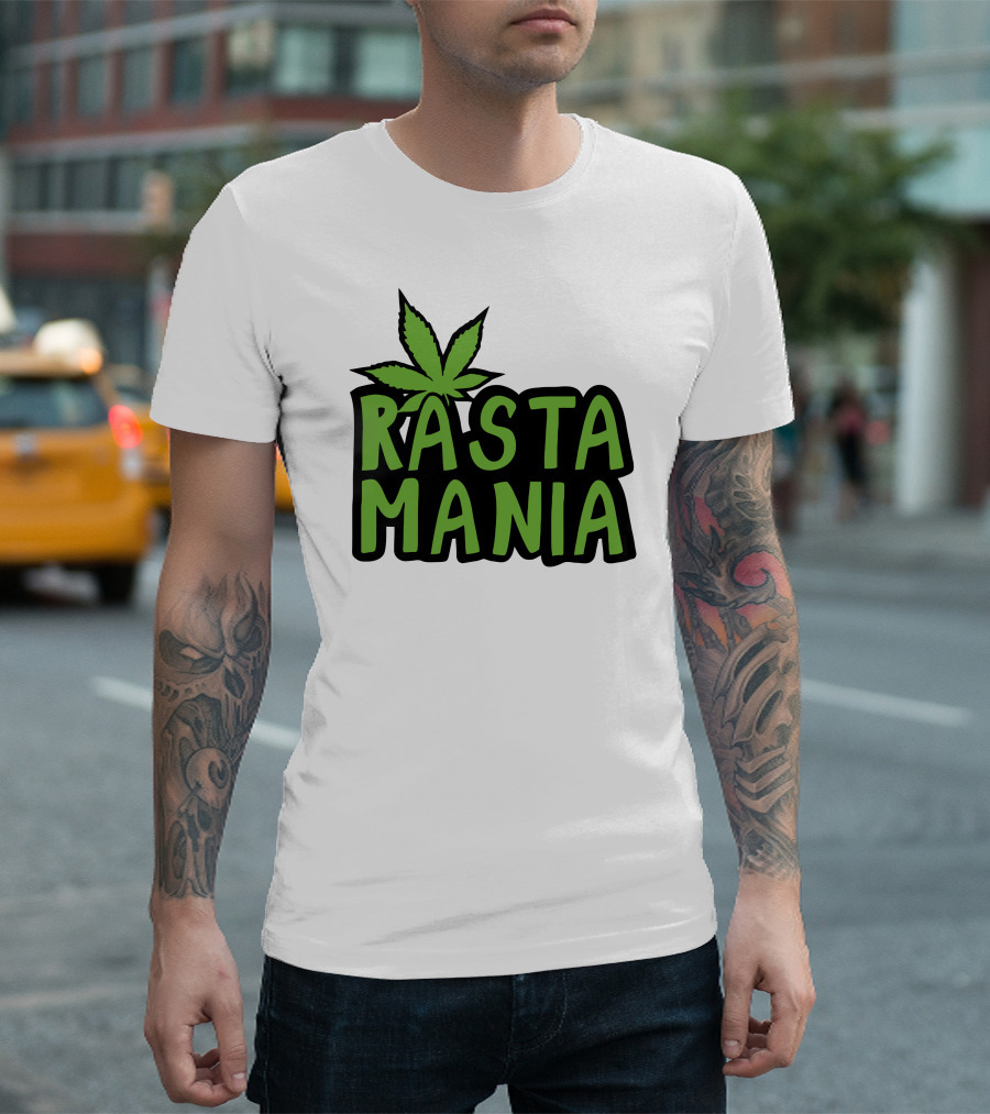RASTA MANIA Cannabis Leaf T-Shirt