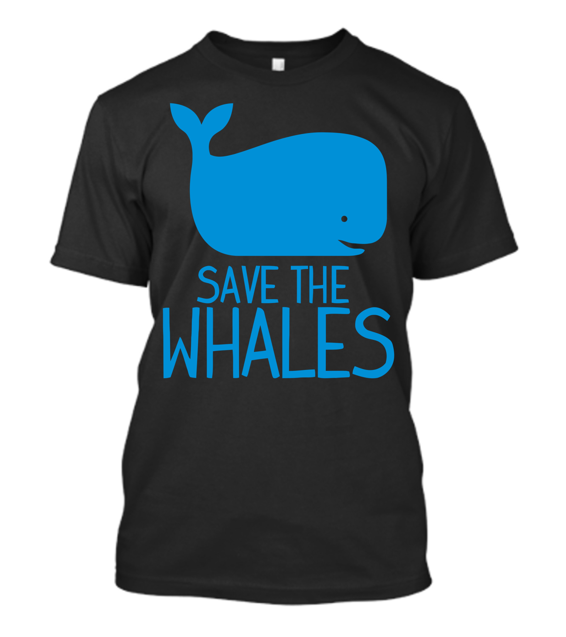 SAVE THE WHALES Blue Whale Icon T-Shirt