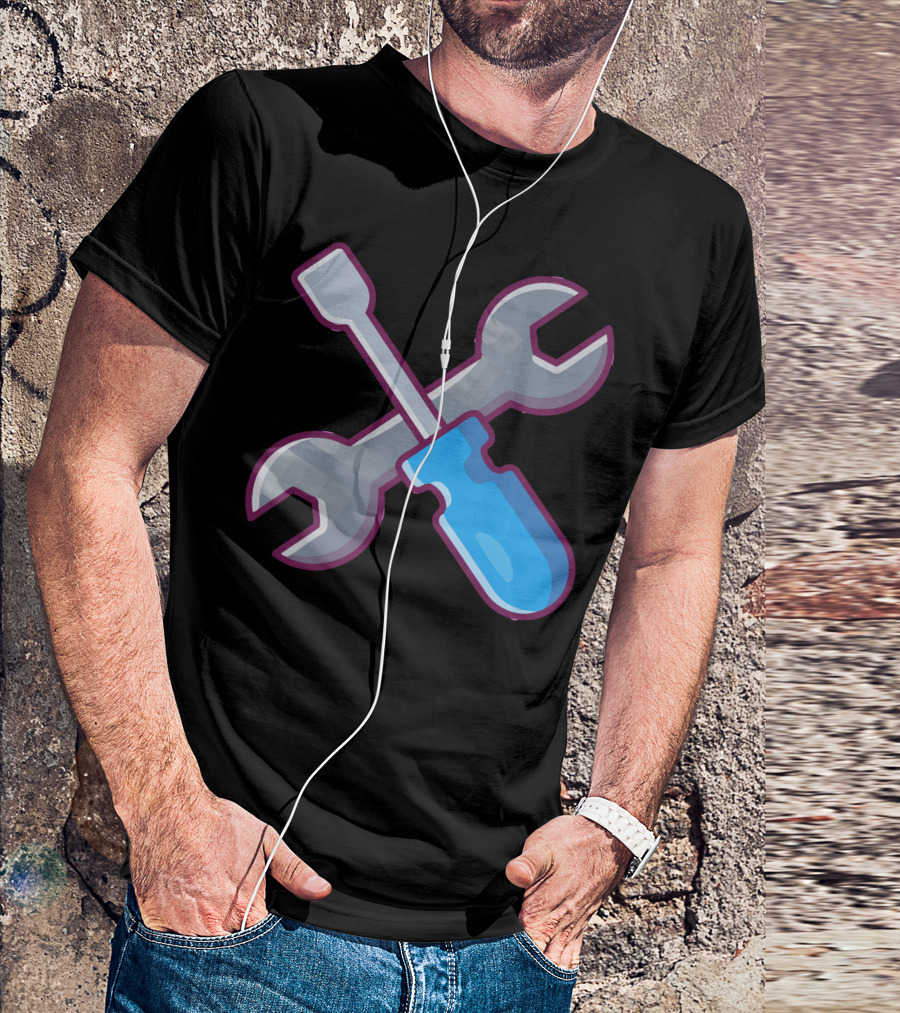 Screwdriver And Wrench Crossed Tools T-Shirt